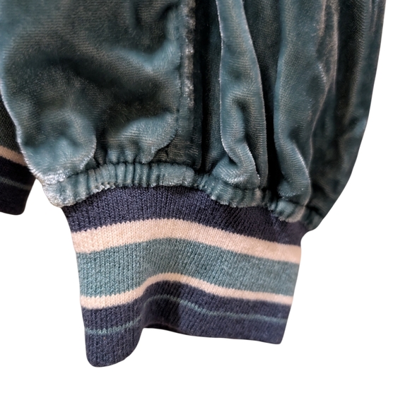 American Eagle Teal Velvet Zip-Up Jacket - Picture 5 of 10